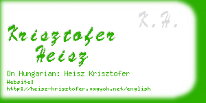 krisztofer heisz business card